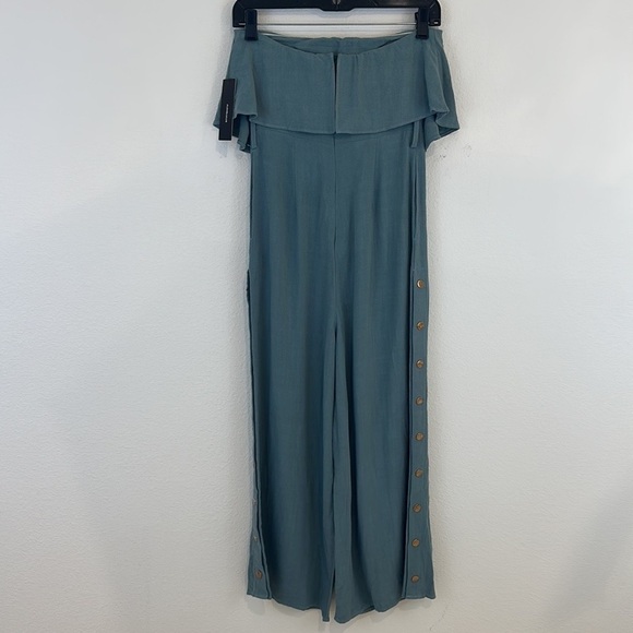 NWT Lulus Lanah Sage Green Strapless Jumpsuit - Picture 9 of 13